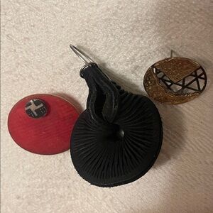 Three sets of earrings